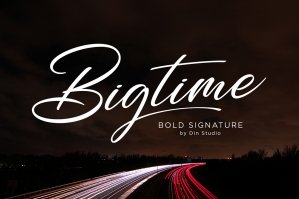 Bigtime - Bold Signature Font