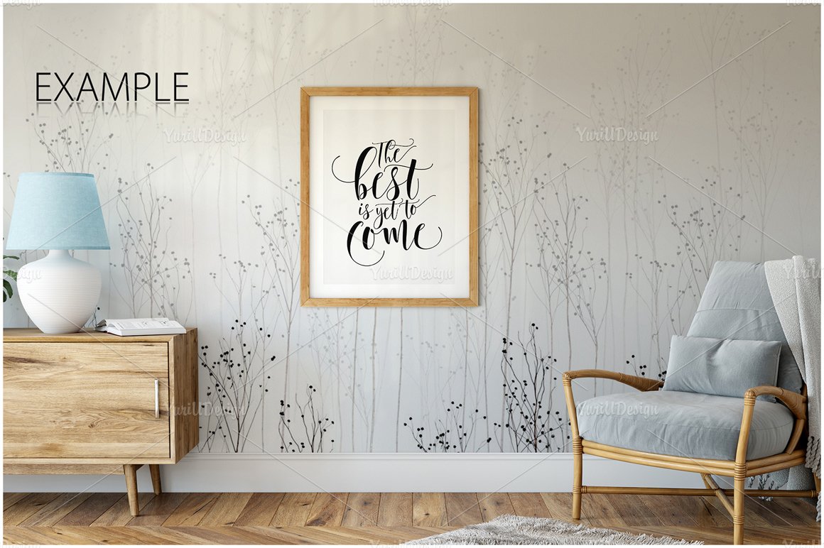 Frames & Walls Mockup Bundle   5 | Creative Photoshop Templates