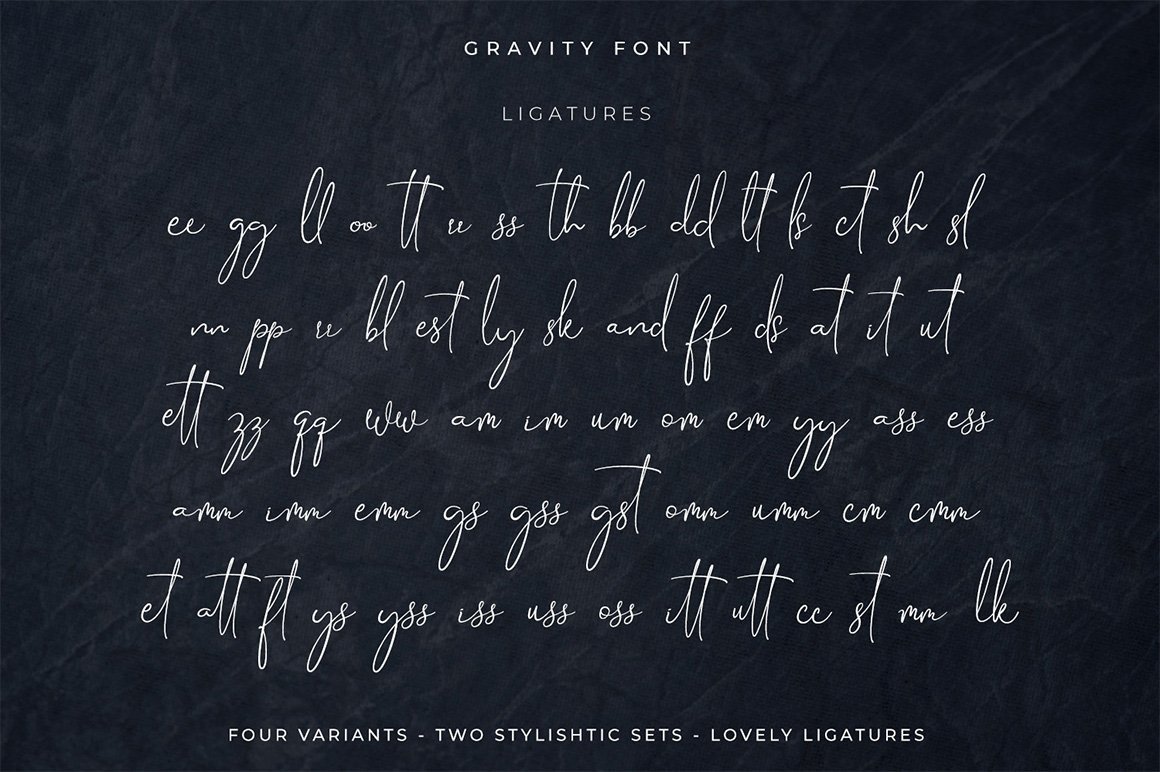 Gravity Signature Font