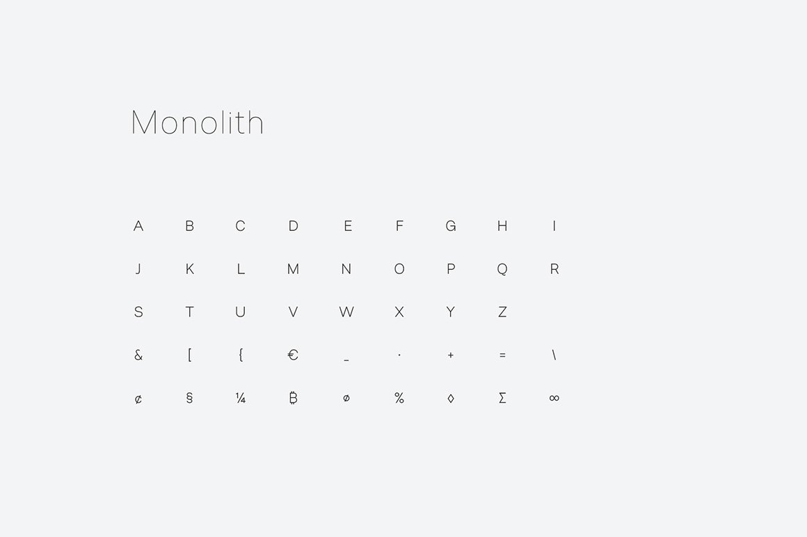 Monolith - Sans Family