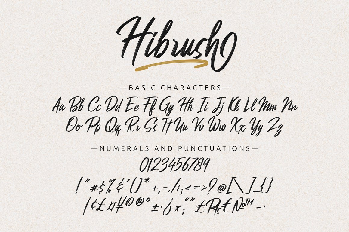 Hibrush - Handbrush Font
