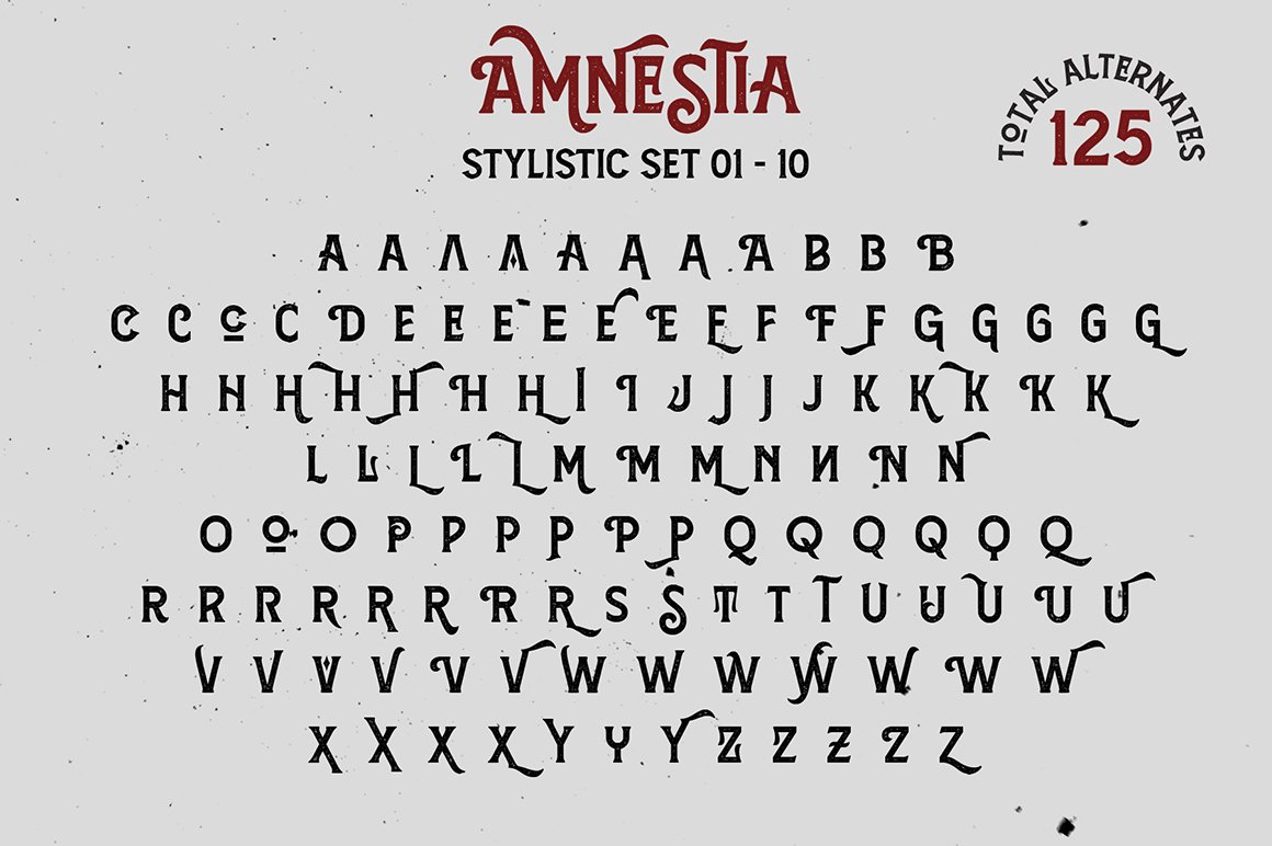 Amnestia Typeface