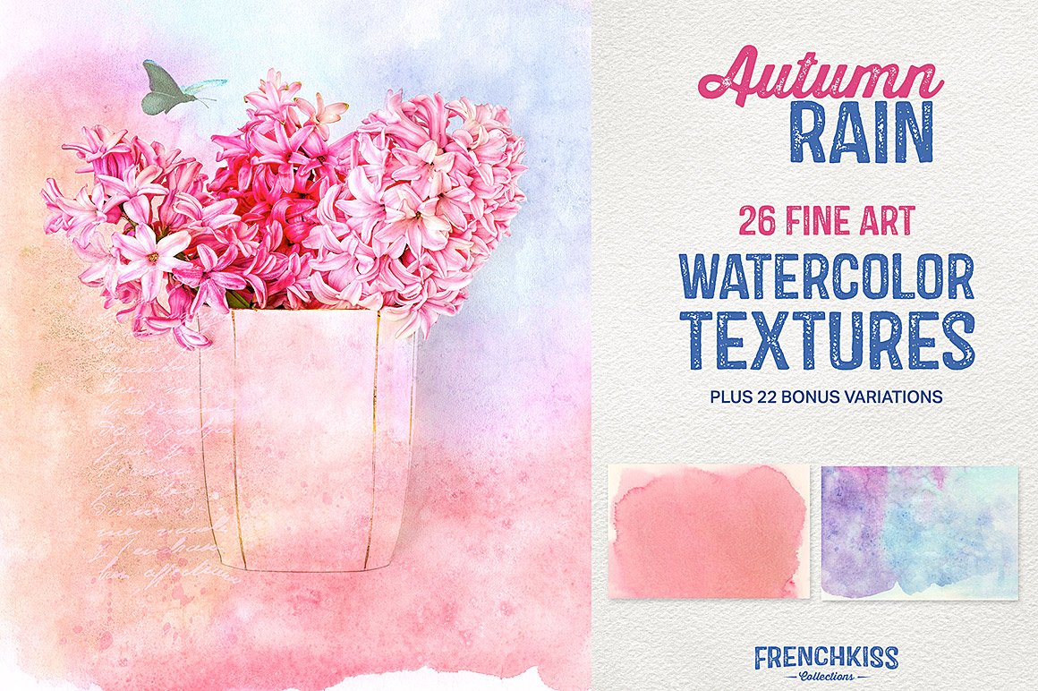 Autumn Rain Watercolor Textures