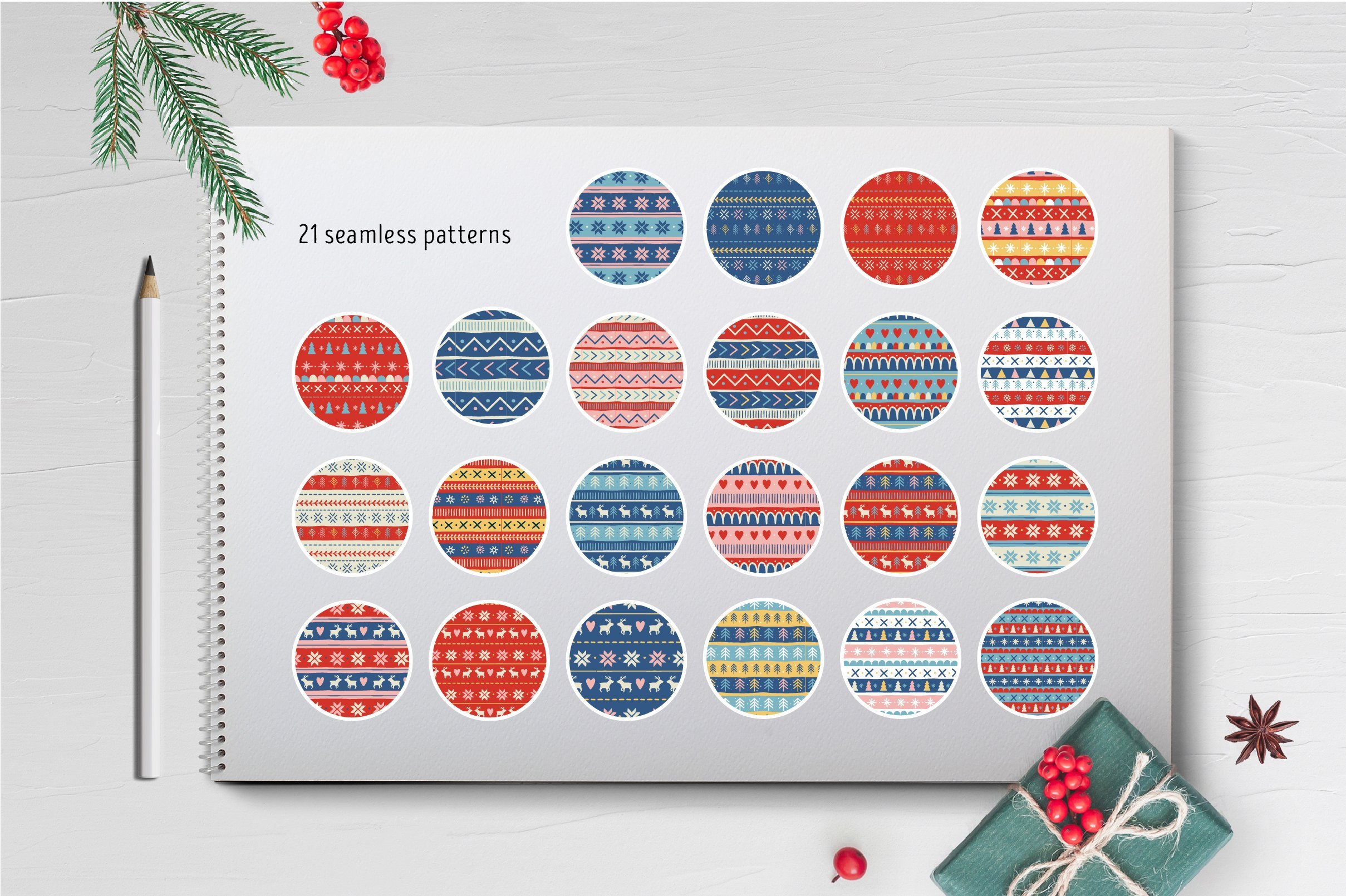 Handmade Xmas Brushes & Patterns Collection