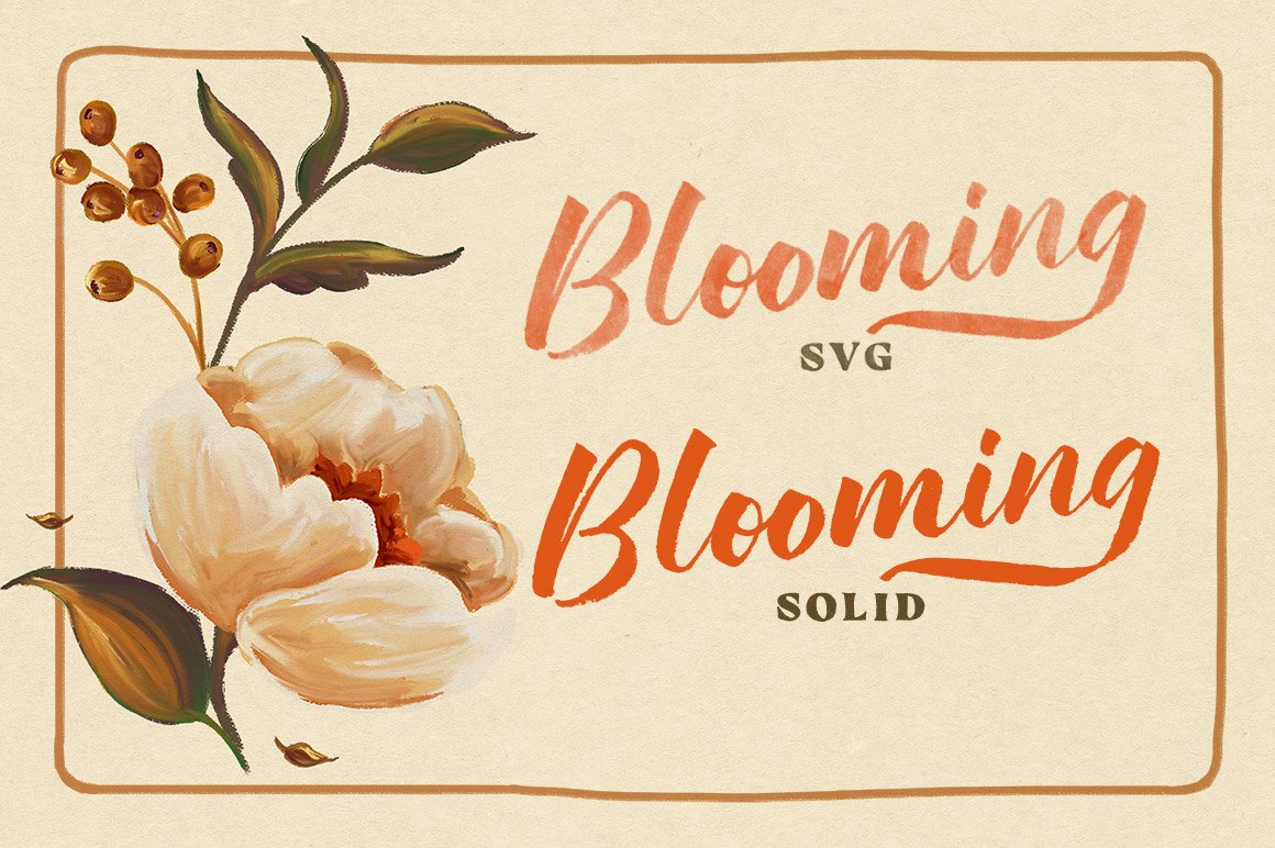 Hello Bloomie - SVG Font Family