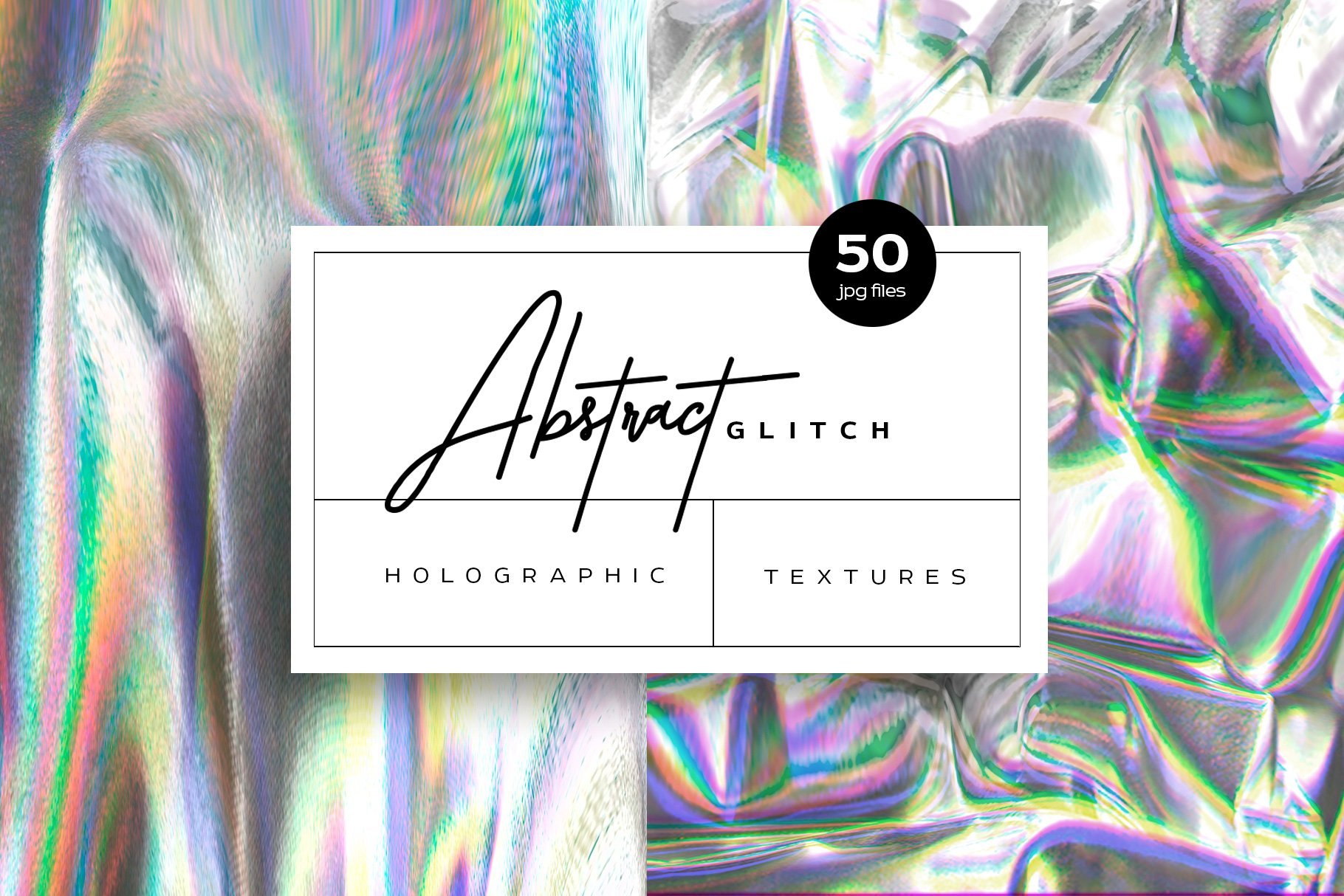 Holographic Glitch Foil Textures