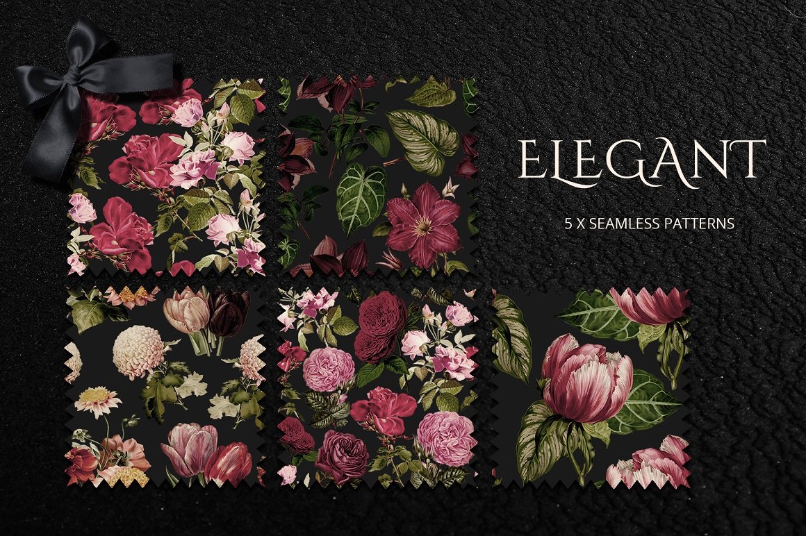 Midnight Bouquet - Moody Floral Set
