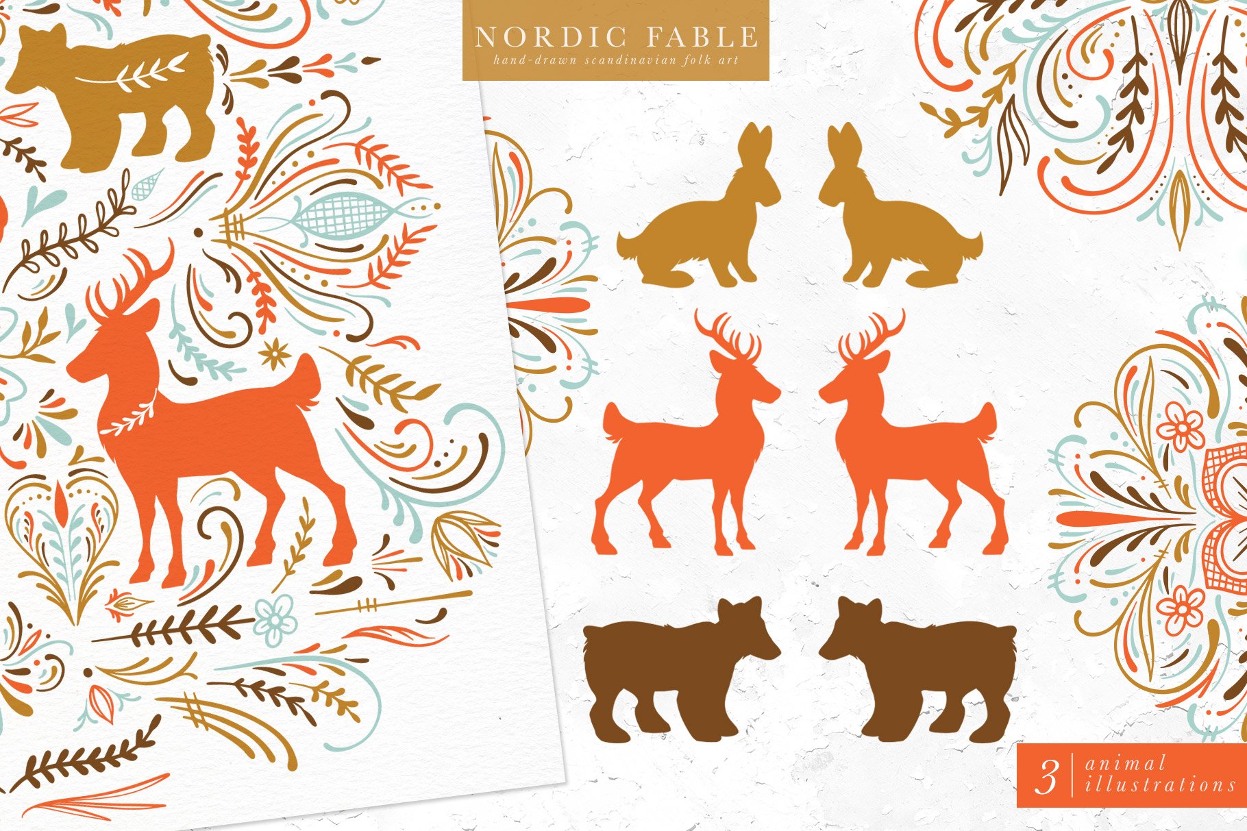Nordic Fable Scandinavian Folk Art Graphics