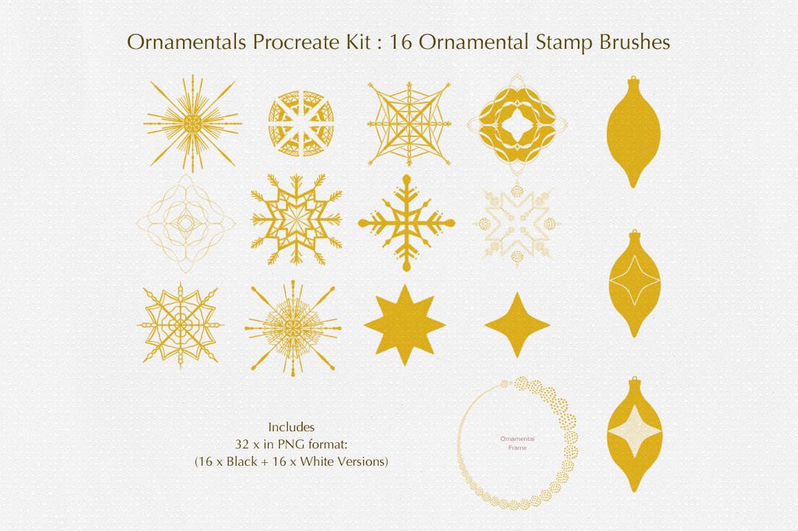 Ornamentals Procreate Brushes Kit