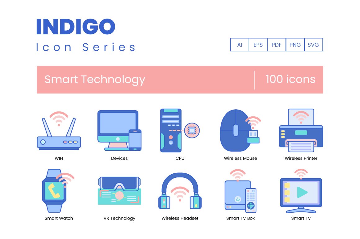 100 Smart Technology Icons