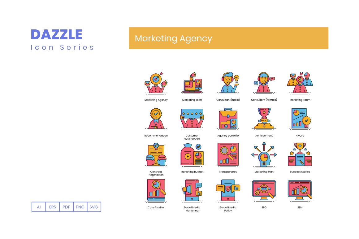 65 Marketing Agency Icons