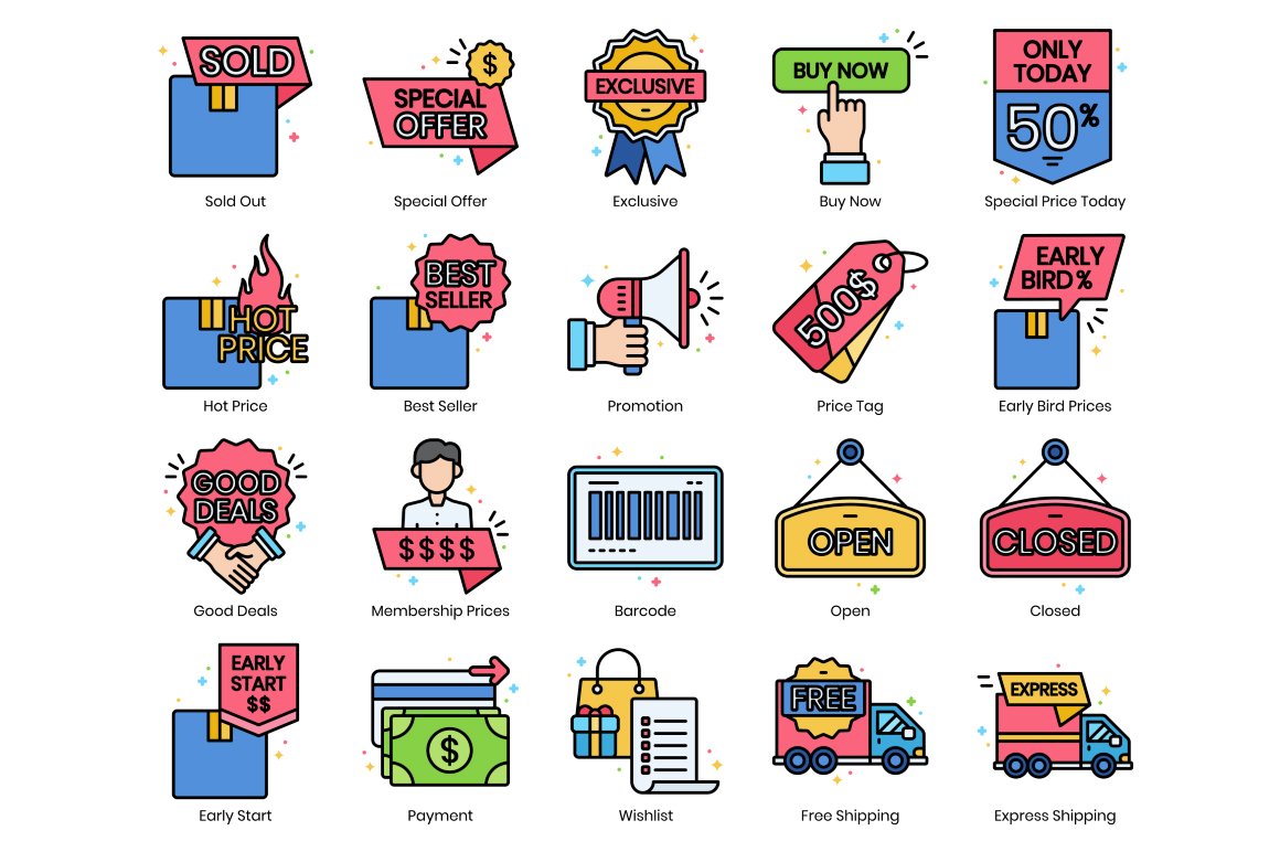 70 Icons for Black Friday