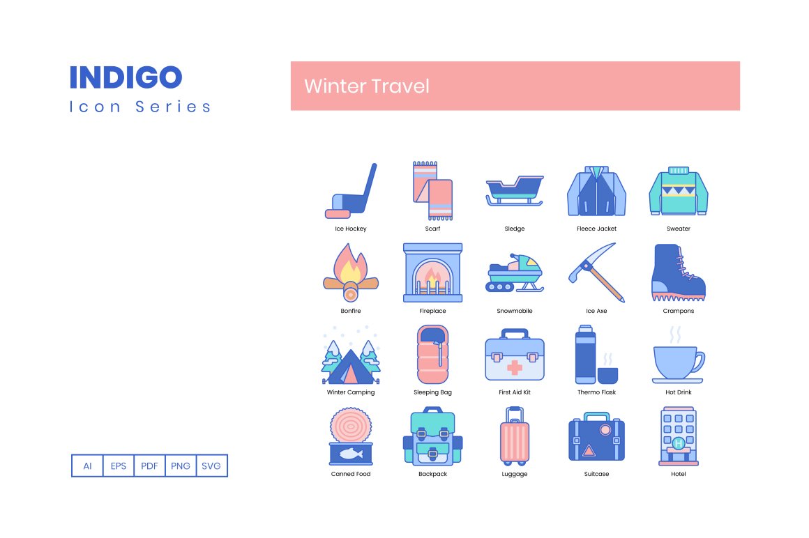 95 Winter Travel Icons