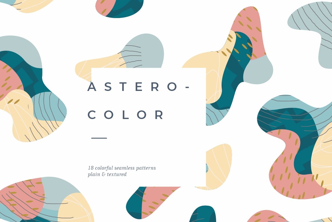Astero-Color Seamless Pattern