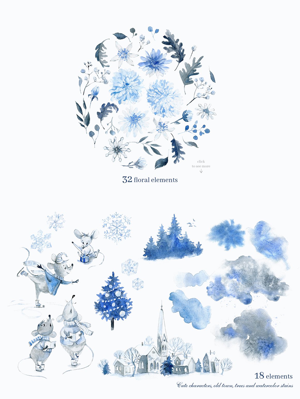 Blue Winters Patterns Collection