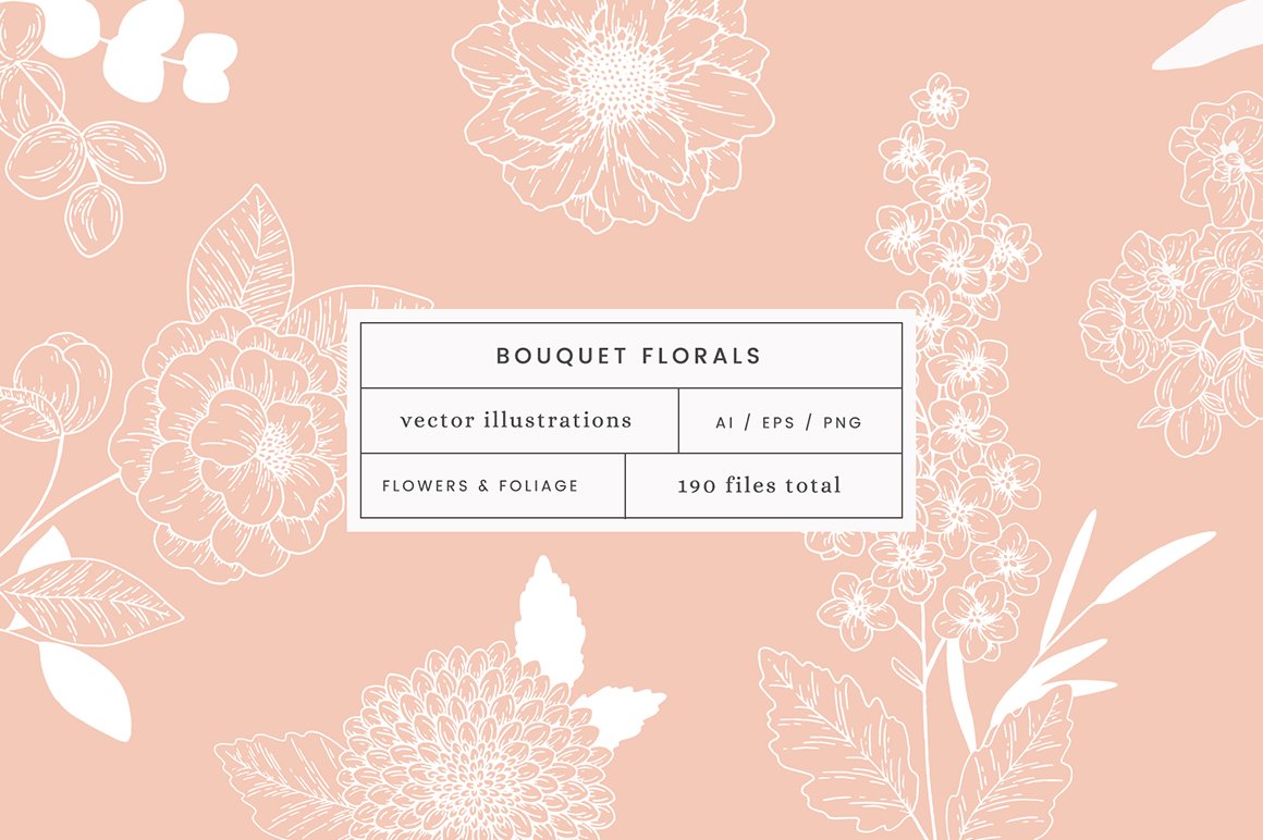 Bouquets Florals Vector Illustrations