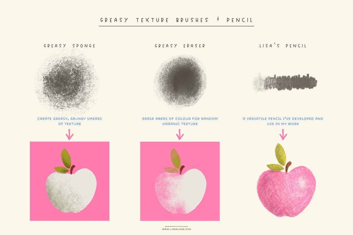 Delicious Texture Brushes & Stamps for Procreate