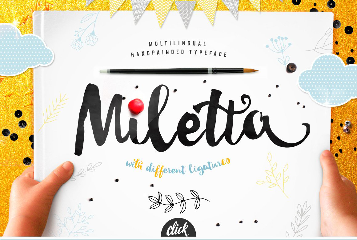 Miletta Typeface with Ligatures
