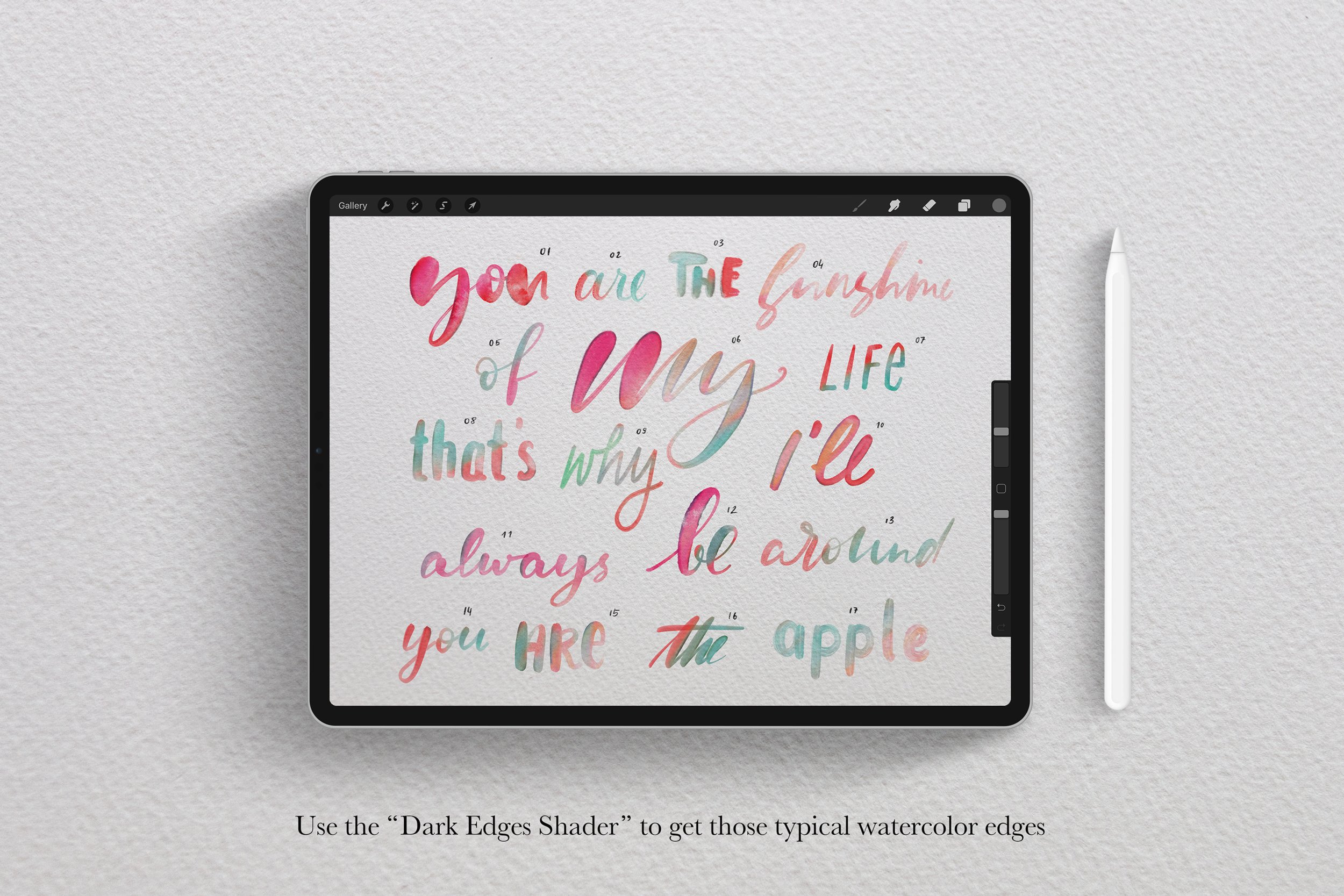 Procreate Watercolor Calligraphy Brushes Vol. 2