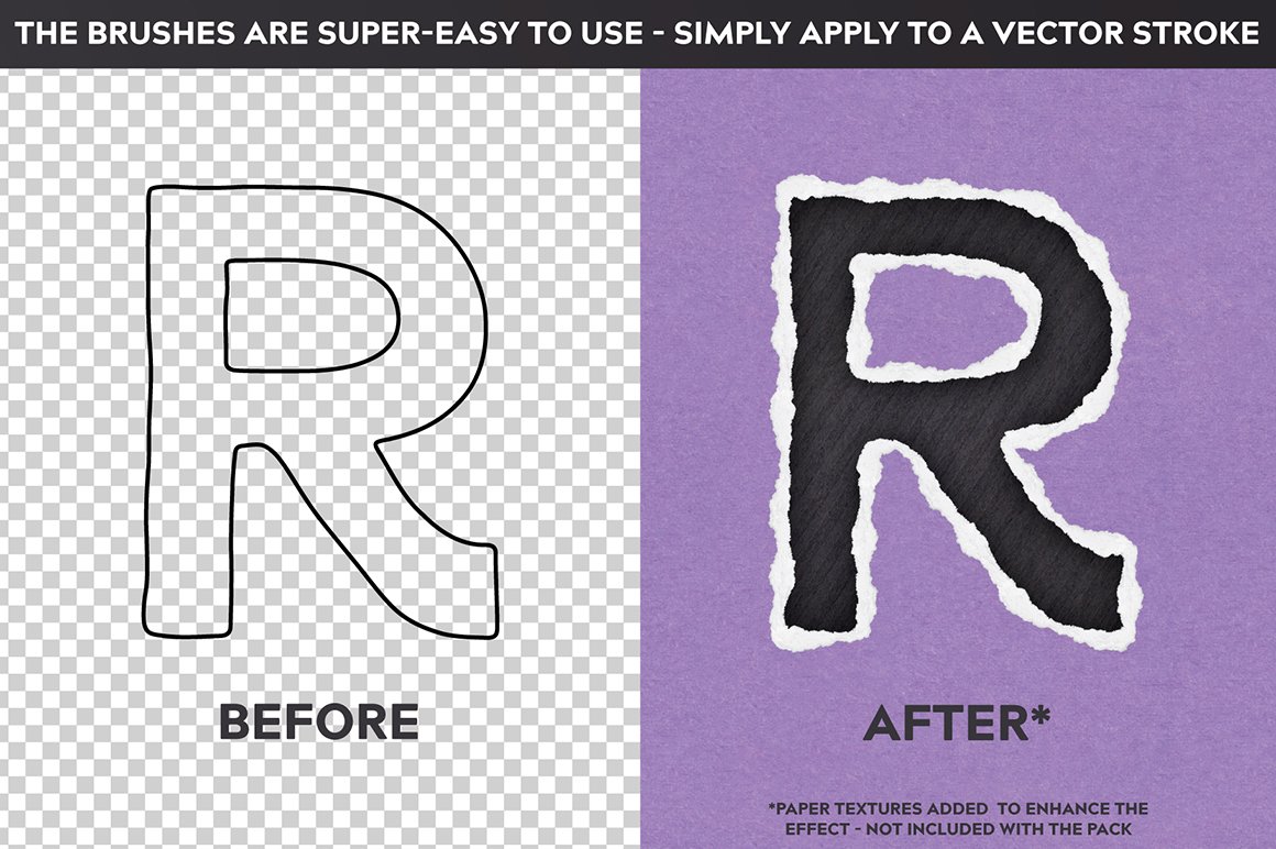 Rip It Up! Torn Edge Illustrator Brushes