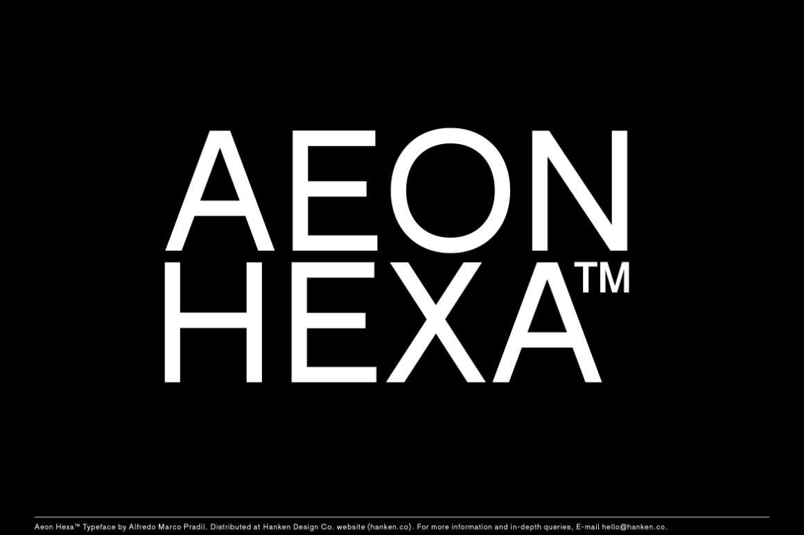 Aeon Hexa Typeface