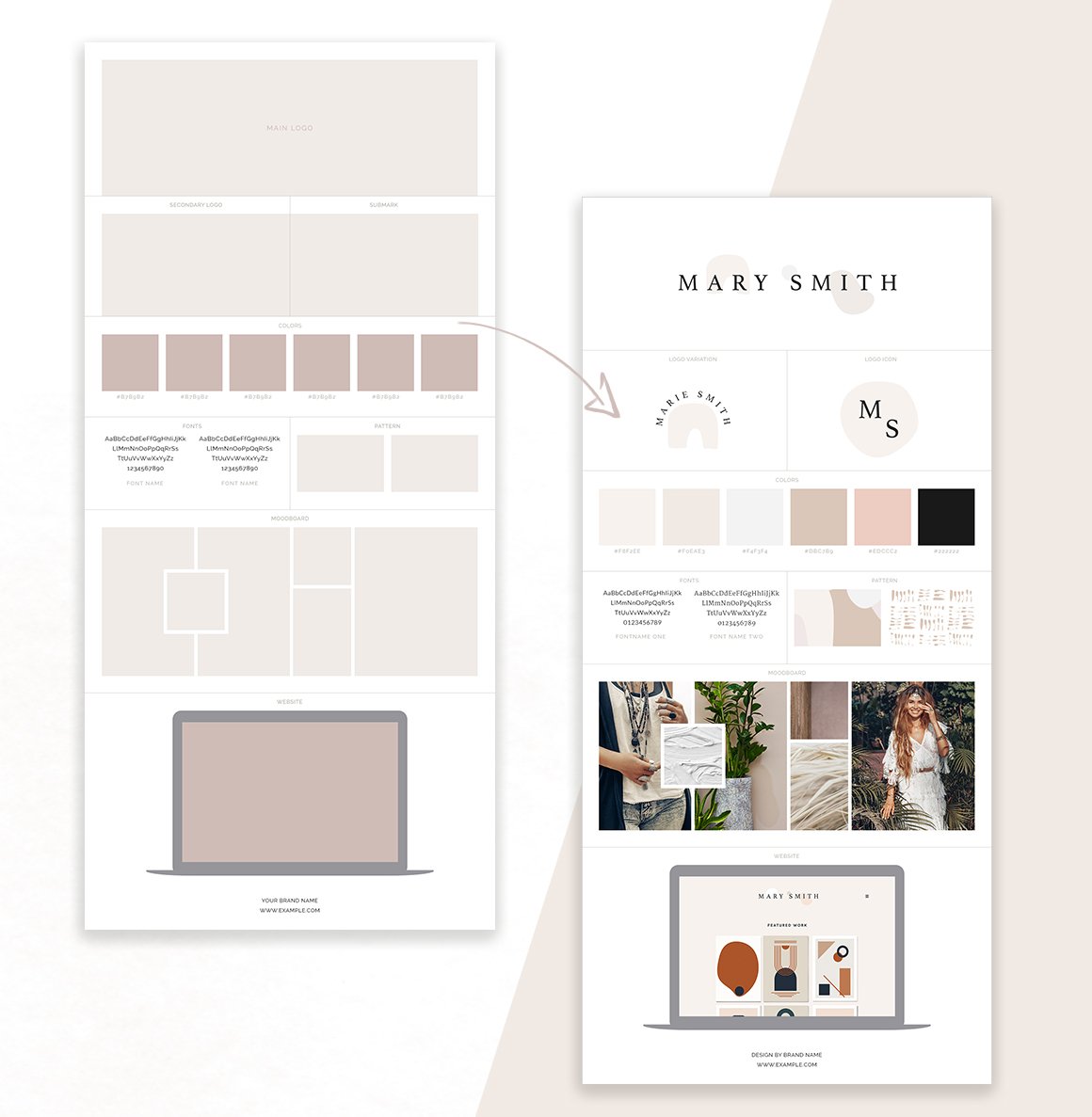 Brand Board Layout Template