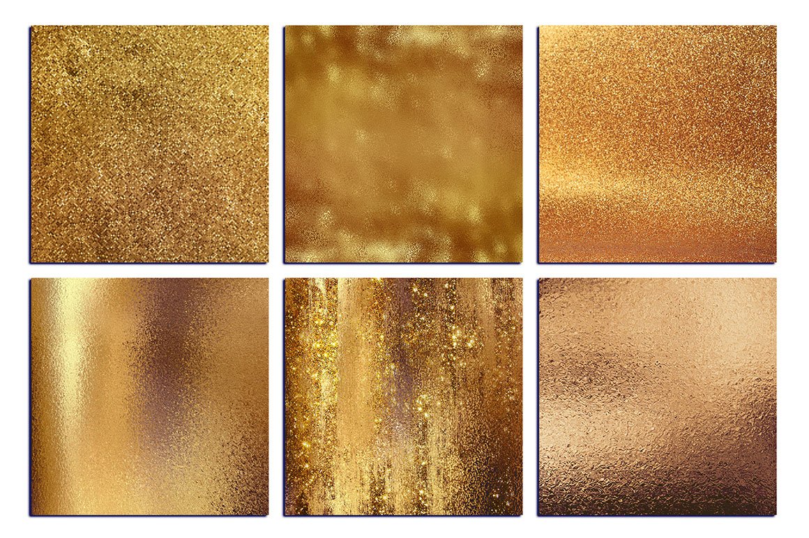 Bronze Gold Foil and Glitter Texture