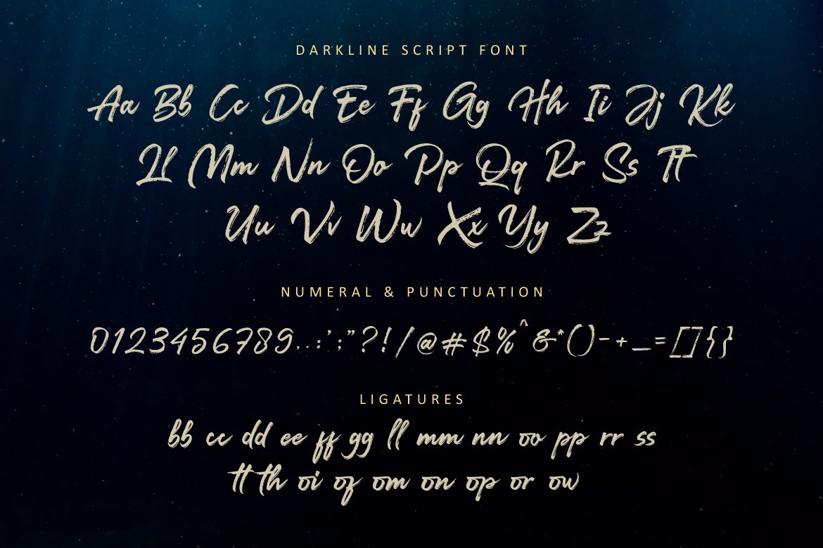 Darkline - Brush Script Font