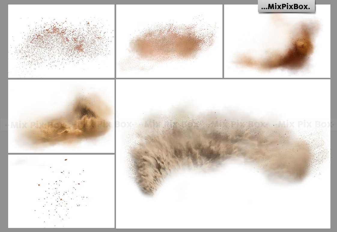 Dirt Explosion Photo Overlays