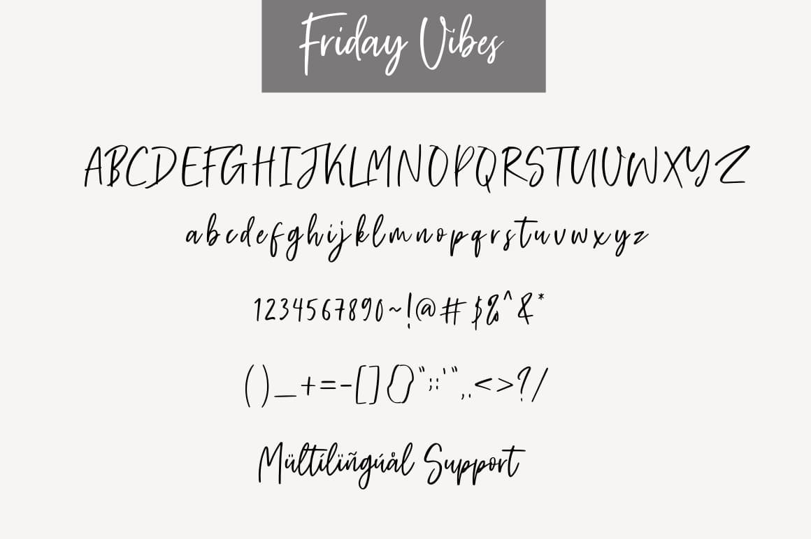 Friday Vibes - Handwritten Font