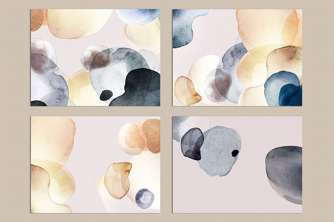 Gold Watercolor Brushes Collection
