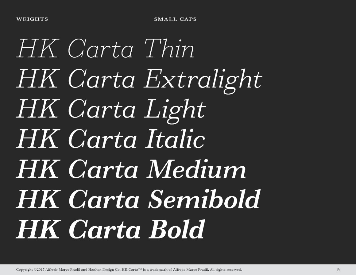 HK Carta Typeface