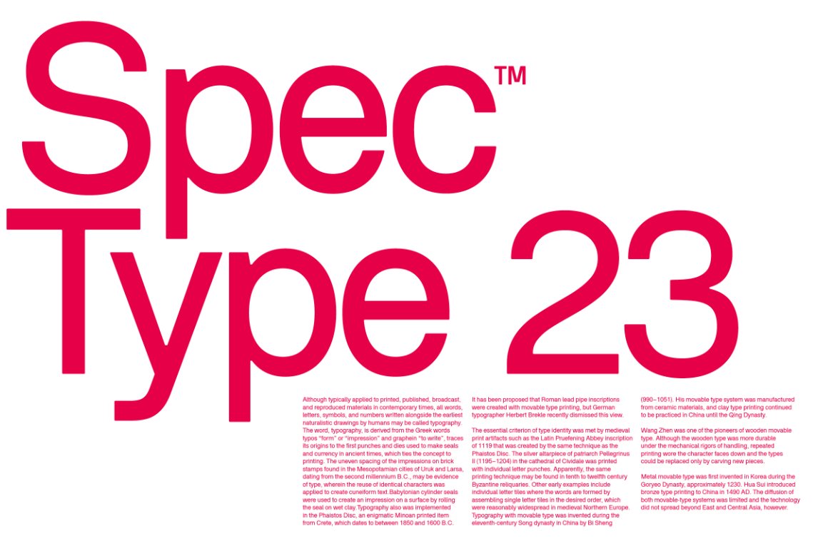 HK Spec Typeface