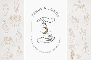 20 Hands & Logo Templates