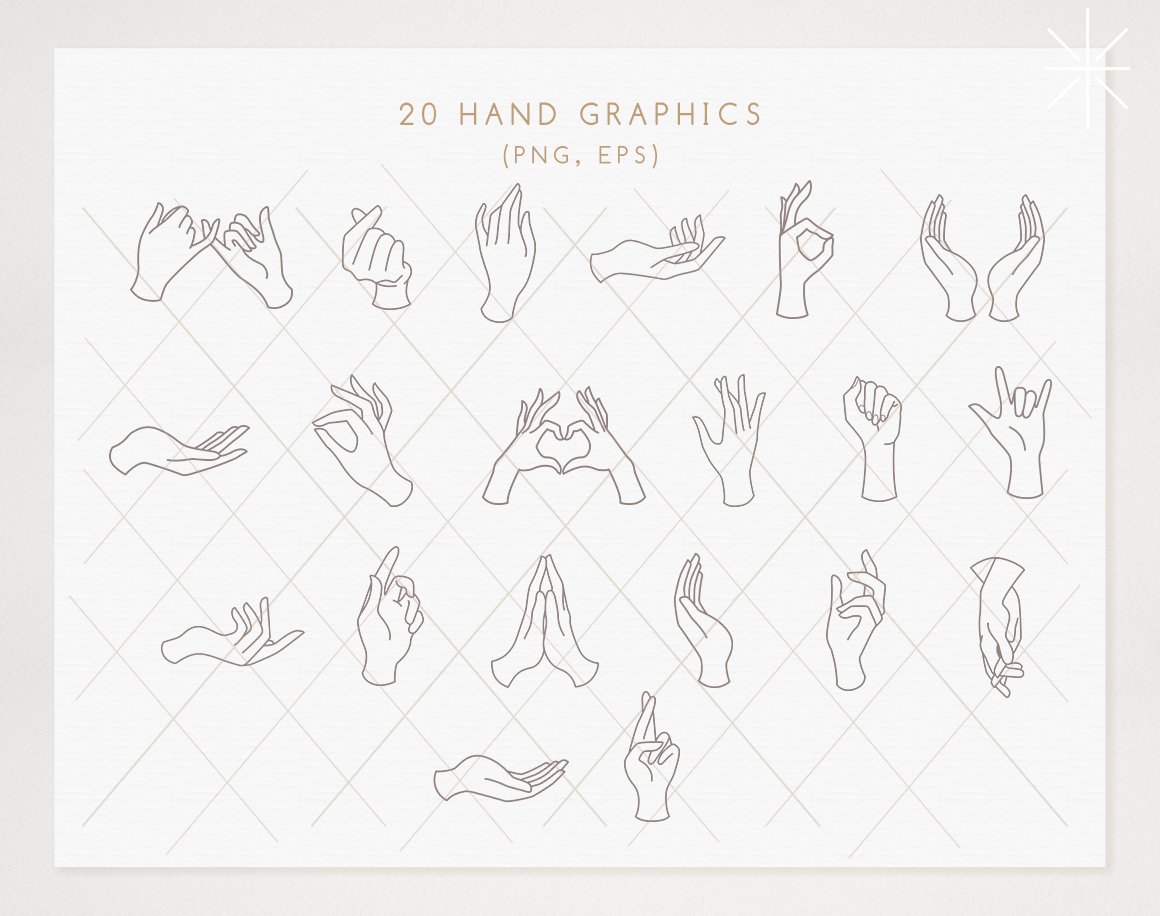 20 Hands & Logo Templates