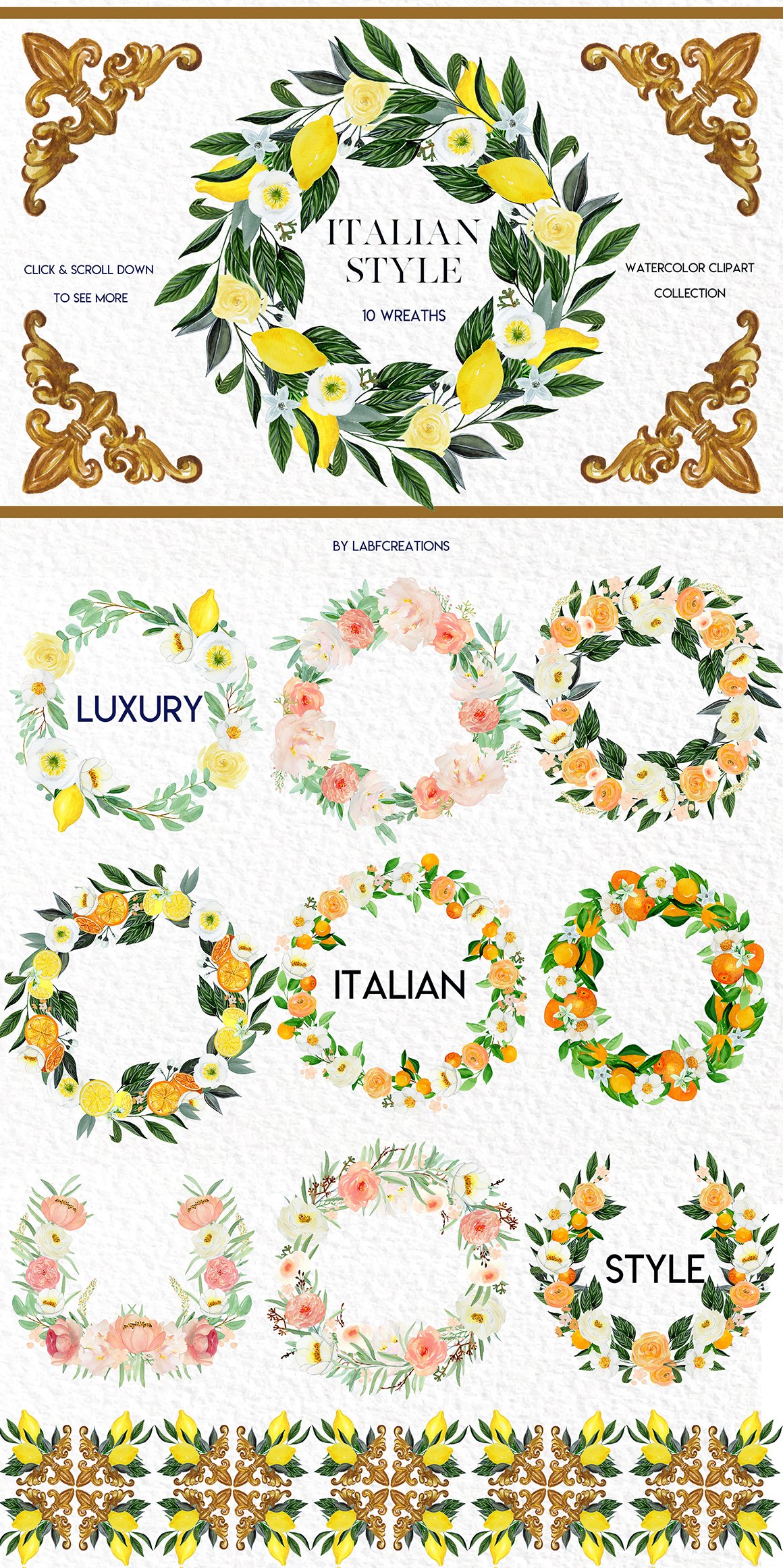 Italian Style Watercolor Tiles