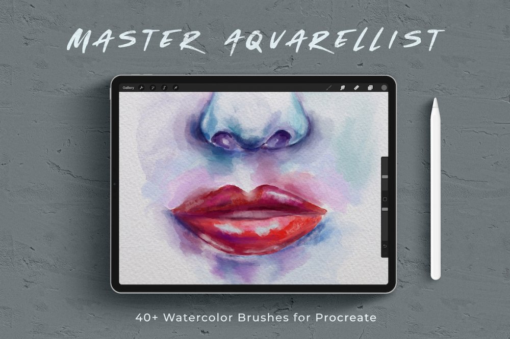 Master Aquarellist Procreate Watercolor Brushes