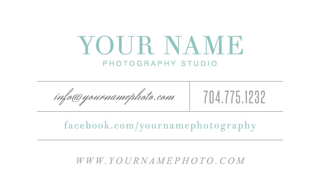 Modern Photographer Business Card