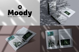 Moody Book Mockup Collection