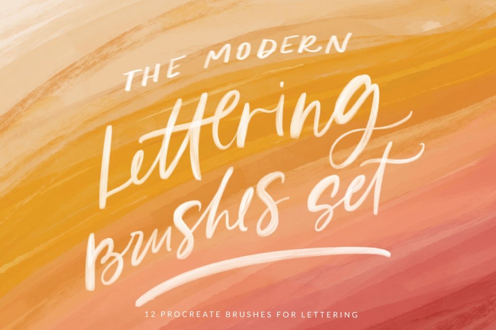 Brush Lettering Phrases Procreate Workbook - Design Cuts