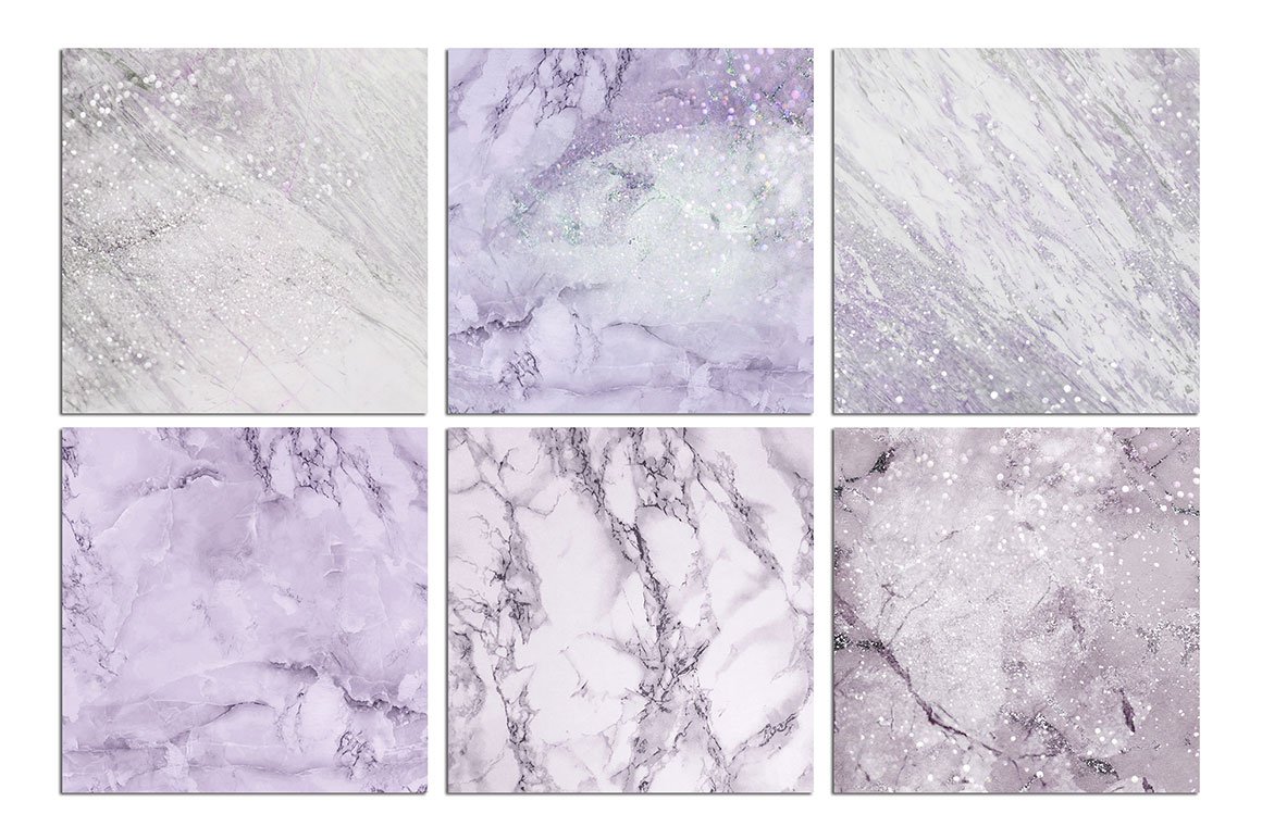 Purple Marble and Glitter Textures