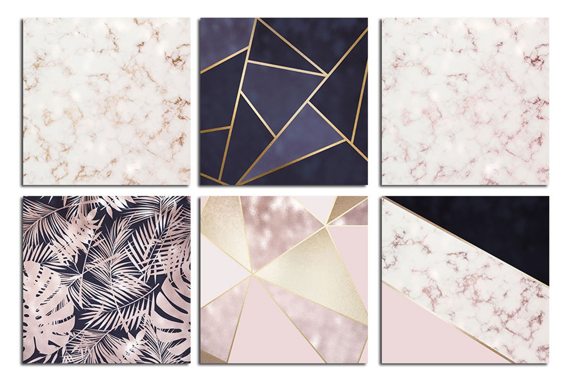 Rose Gold Marble Textures