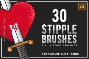 Stipple Brushes for Illustrator