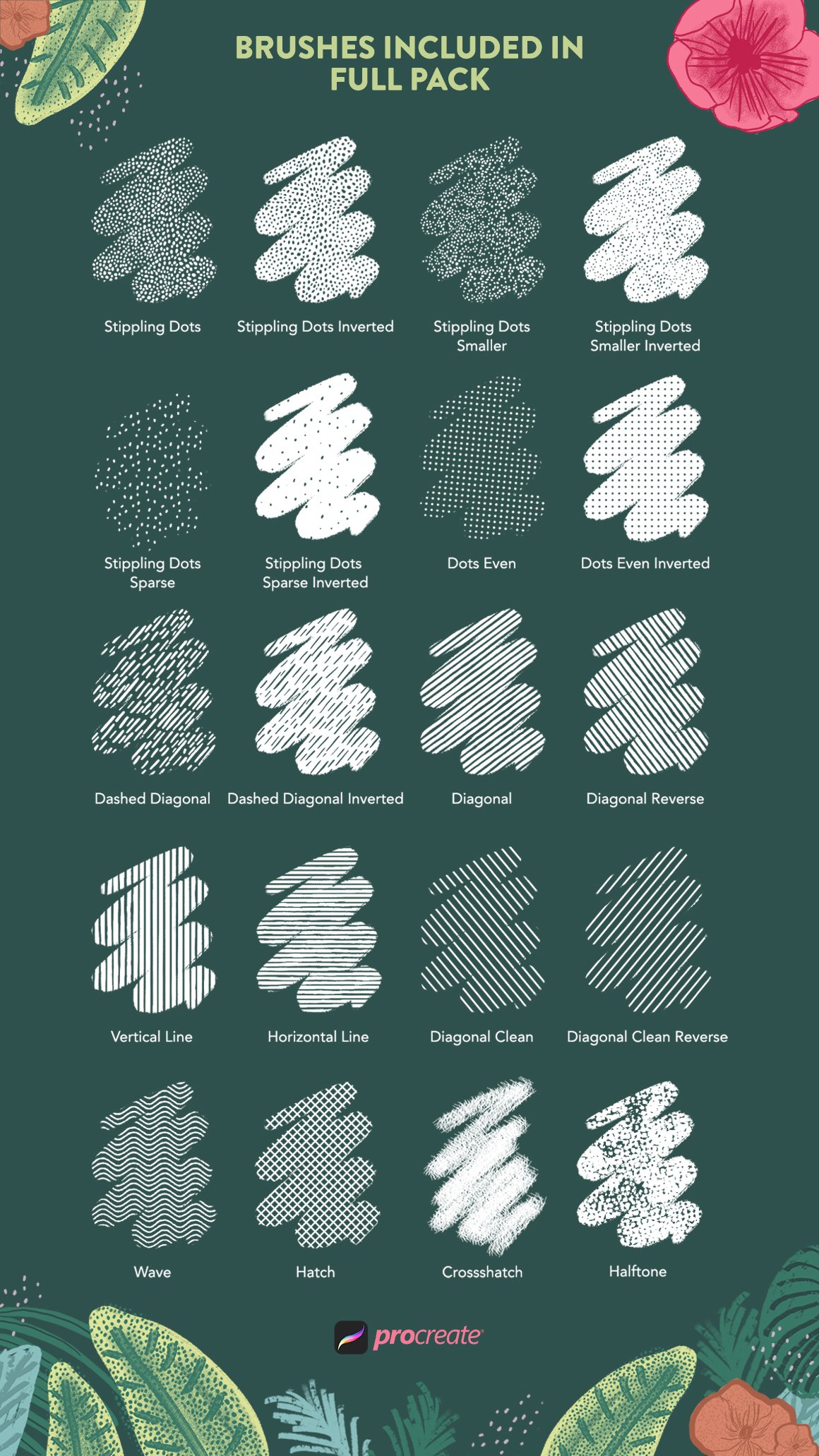 HOMwork Freebie: Texture Toolkit Brushes for Procreate