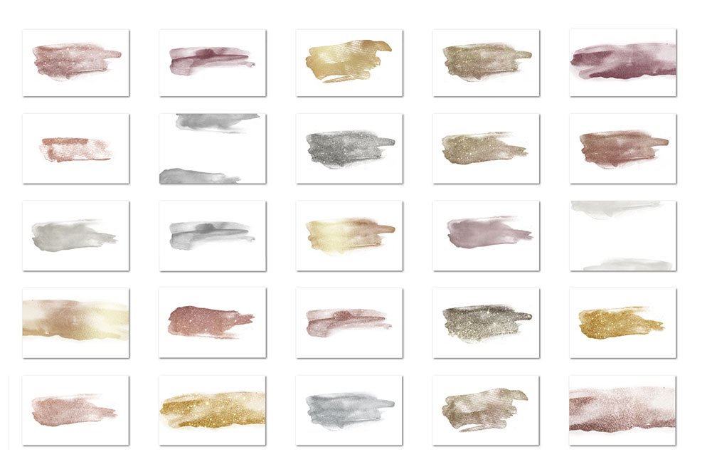 Watercolor Brush Strokes Textures
