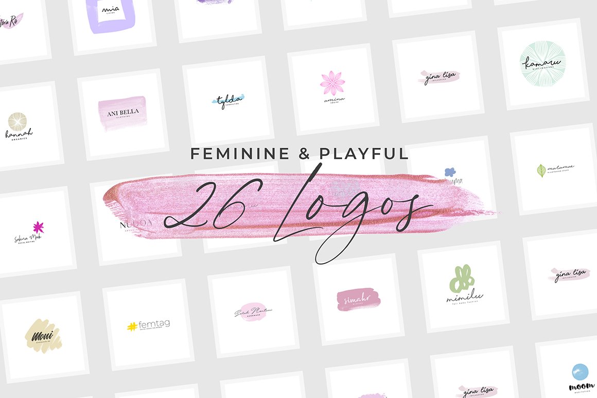 26 Playful Feminine logos