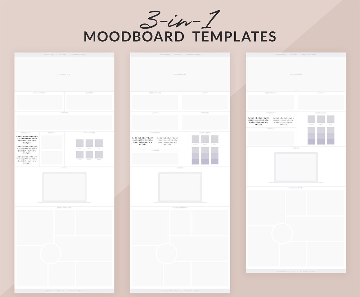 3-in-1 Moodboard Templates for Branding