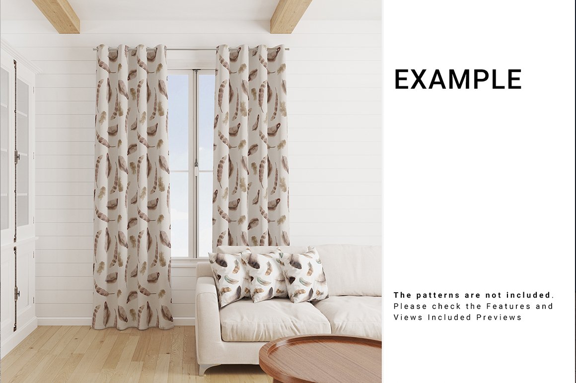 5 Types of Curtains & Pillows Set Vol.2