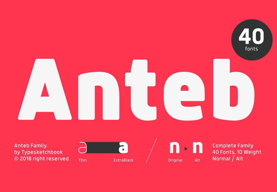 Anteb Font Family