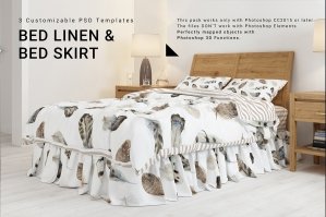 Bed Linen with Gathered Bed Skirt